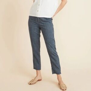 Marine Layer Allison Trouser in Navy/White Stripe Size XS